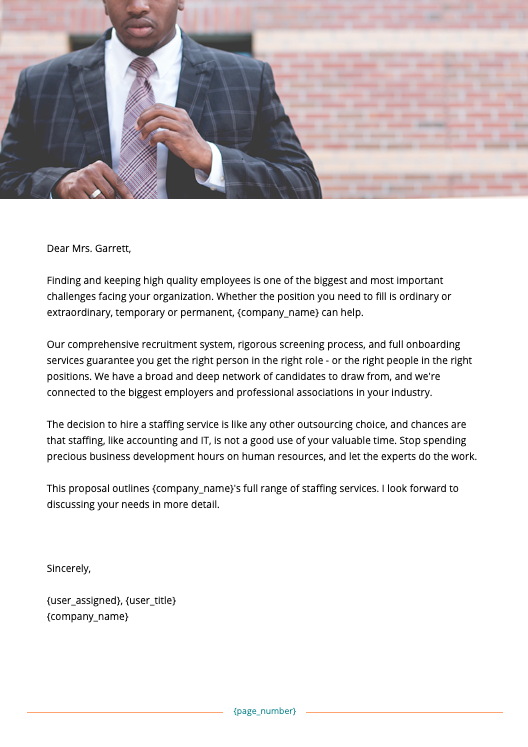 Staffing Proposal Template